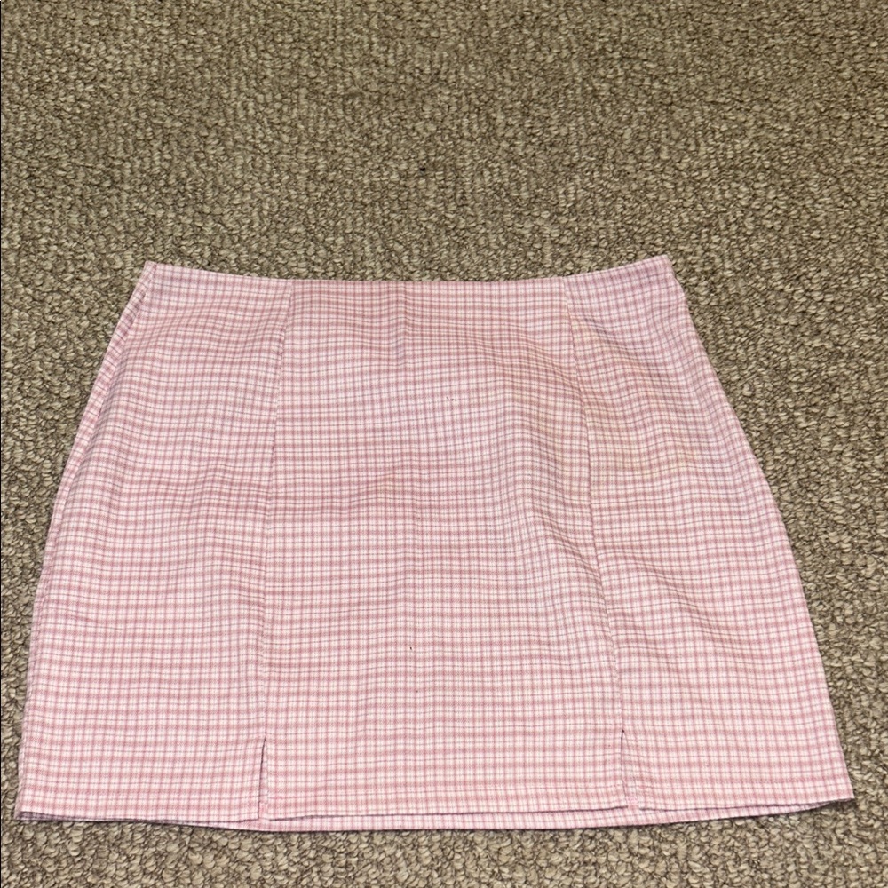 Pink Plaid Women's Skirt